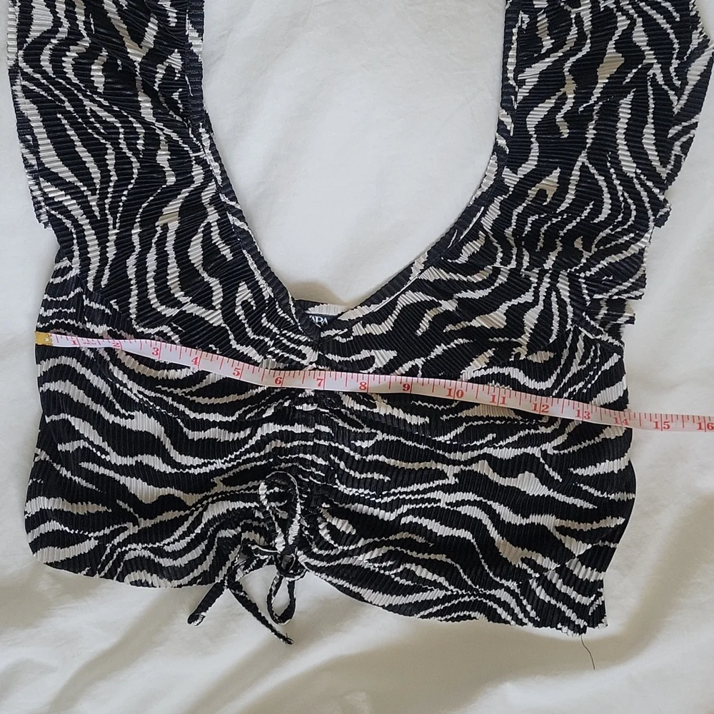 Zara pleated ruffled top - Picture 7 of 11